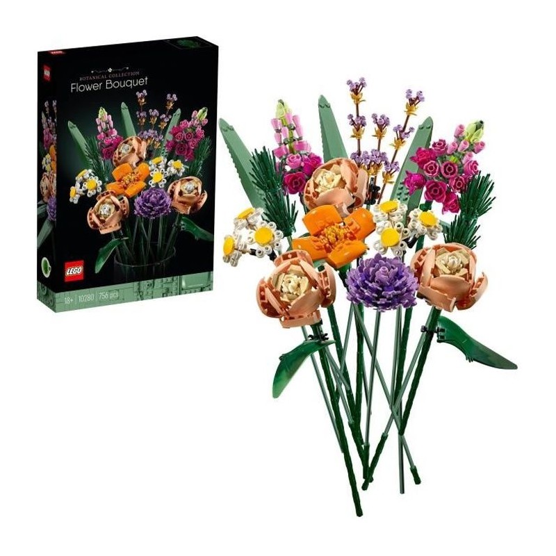 LEGO 10280 Icons Bouquet de fleurs, Fleurs artificielles, collection Botanica...