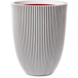 CAPI EUROPE Vase GROOVE - Ivoire - 34x46 cm - Résistant aux intempéries