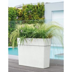 DEROMA Muret haut LIKE R - 78x29,5 cm H65 cm - Blanc