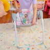 BRIGHT STARTS Balancelle bébé électrique compacte – Animaux, rose, 6 vitesses...