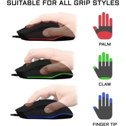 Souris Gamer Filaire - The G-Lab - KULT HELIUM - RGB - 6400 DPI - 6 Boutons -...