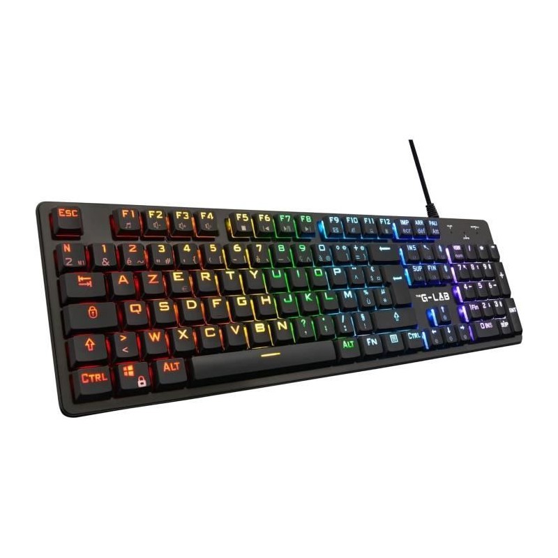 Clavier Gamer - The G-Lab - KEYZ PLATINIUM - Mécanique (Switch Rouge) - Ultra...