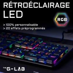 Clavier Gamer - The G-Lab - KEYZ PLATINIUM - Mécanique (Switch Rouge) - Ultra...