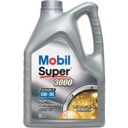 Huile moteur 5W-30 Synthétique - MOBIL - Super 3000 - Formula-V -bidon 5L -  ...