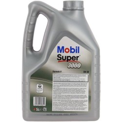 Huile moteur 5W-30 Synthétique - MOBIL - Super 3000 - Formula-V -bidon 5L -  ...
