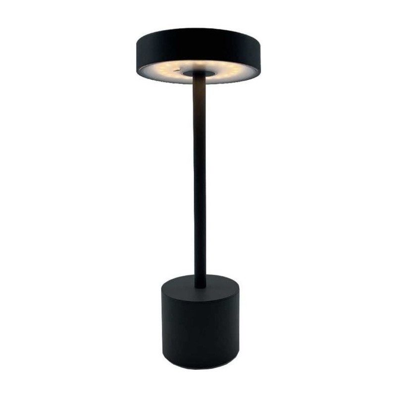 Lampe de table sans fil - LUMISKY - ROBY - Touch en aluminium - Gris foncé - LED