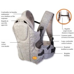 Dreambaby Porte-bébé ajustable 3-1 Oxford pour les nouveau-nés et les enfants...