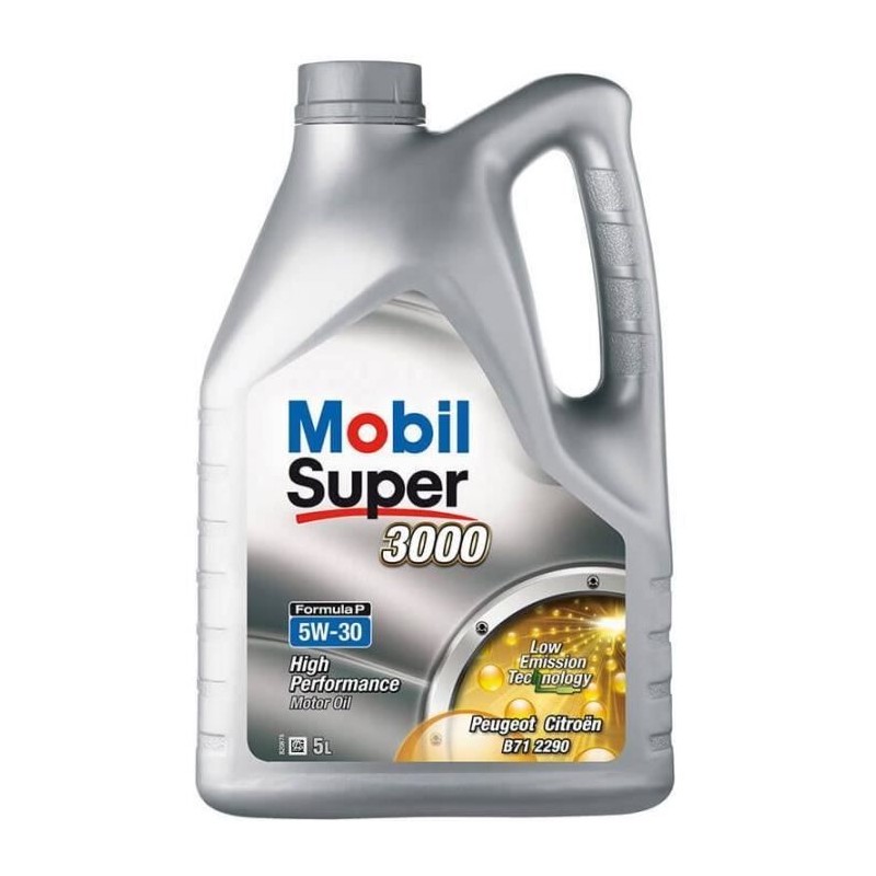 Huile moteur 5W-30 Synthétique - MOBIL - Super 3000 - Formula-P -bidon 5L -  ...