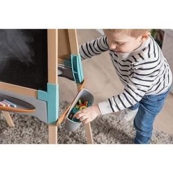 Smoby - Tableau en bois double face - Ardoise craie et Blanche magnétique - P...