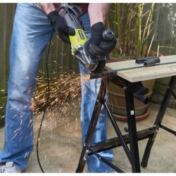 RYOBI - Meuleuse d'angle 800 W diam. 125 mm - 12 000 tr/min - Livrée avec 1 d...