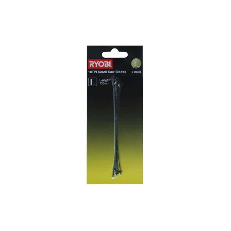 RYOBI - 5 lames a chantourner 18 TPI 133 mm pour scie a chantourner RSW1240G ...