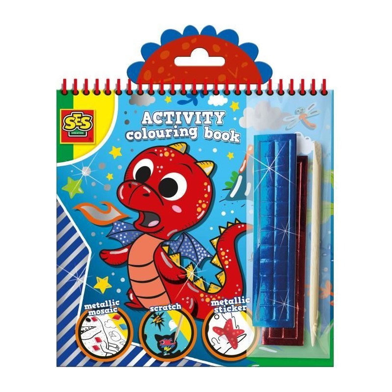 Cahier d'activités de coloriage métallique 3 en 1