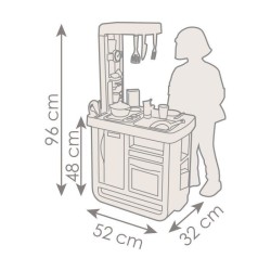 Smoby Cuisine Bon Appetit - 23 Accessoires - Effet sonores (plaques de cuisso...