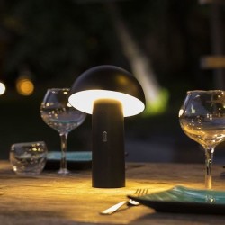 Lampe de table sans fil - LUMISKY - TOD BLACK - H28 cm - Tete orientable - LE...