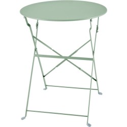 Set bistrot - ELORA - Ensemble repas de jardin - Table pliante Ø 60 cm + 2 ch...