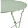 Set bistrot - ELORA - Ensemble repas de jardin - Table pliante Ø 60 cm + 2 ch...