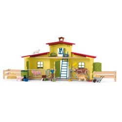 Coffret ferme éducative de 92 pieces avec animaux et accessoires,