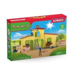 Coffret ferme éducative de 92 pieces avec animaux et accessoires,