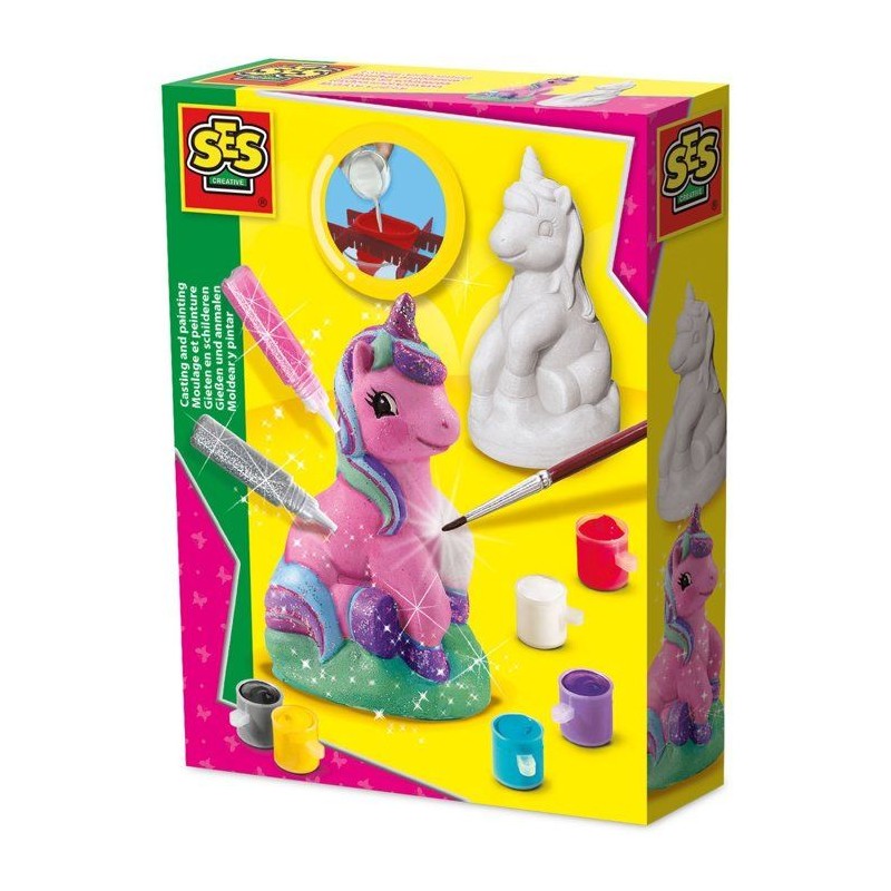 Moulage et peinture - SES CREATIVE - Hobby Pink - Licorne - Kit