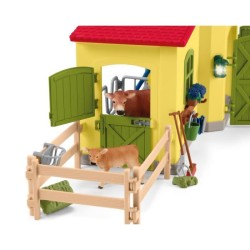 Coffret ferme éducative de 92 pieces avec animaux et accessoires,