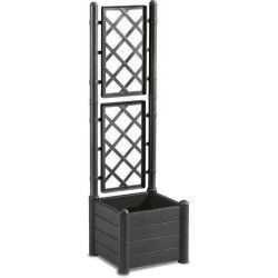 STEFANPLAST Bac a fleur carré ITALIA avec treillis - 30L - Plastique - 43x43x...
