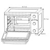 CONTINENTAL EDISON CEMF22B - Minifour électrique 22L noir - 1300W - Convectio...