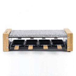 Appareil a raclette HKoeNIG - WOD8 - Jusqu'a 8 personnes - Pierre a cuire - D...