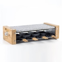Appareil a raclette HKoeNIG - WOD8 - Jusqu'a 8 personnes - Pierre a cuire - D...