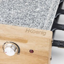 Appareil a raclette HKoeNIG - WOD8 - Jusqu'a 8 personnes - Pierre a cuire - D...