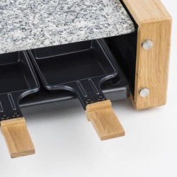 Appareil a raclette HKoeNIG - WOD8 - Jusqu'a 8 personnes - Pierre a cuire - D...