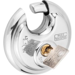 Cadenas cylindrique - BURG WACHTER - 21 70 SB - Acier inoxydable 70 mm, ouver...