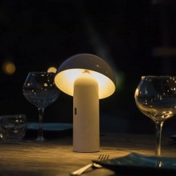 Lampe de table sans fil - LUMISKY - TOD WHITE - H28 cm - Tete orientable - LE...