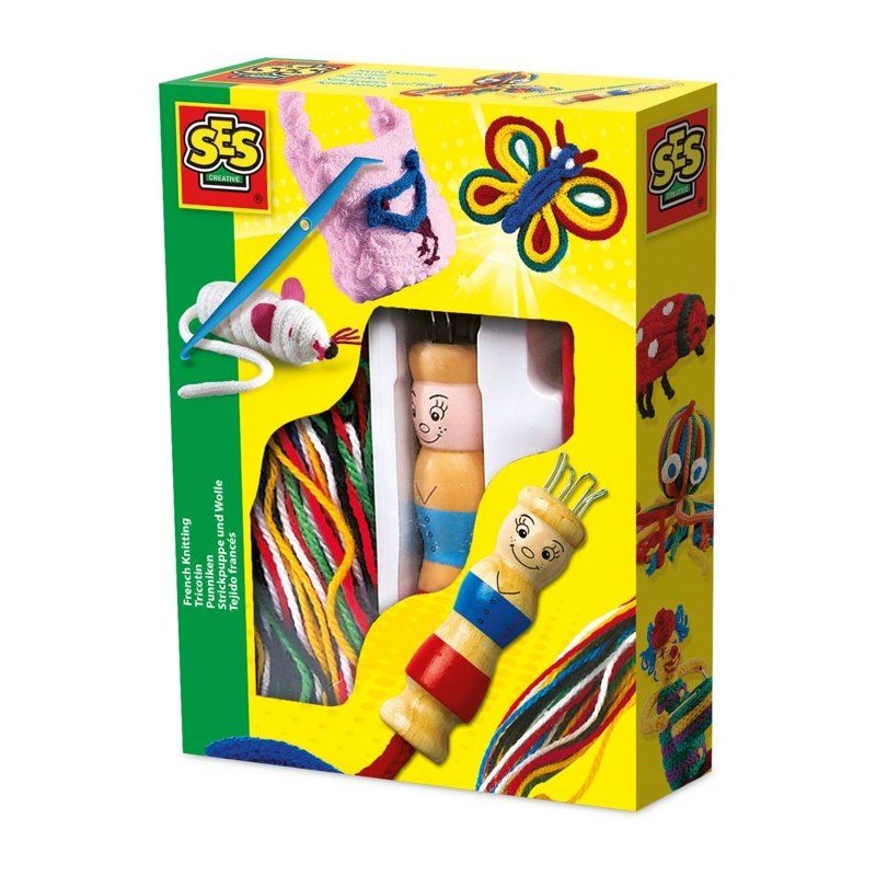 SES Creative - Tricotin - Kit Tricotin Enfant - Activité Manuelle