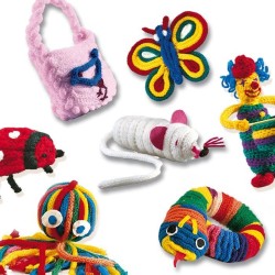 SES Creative - Tricotin - Kit Tricotin Enfant - Activité Manuelle