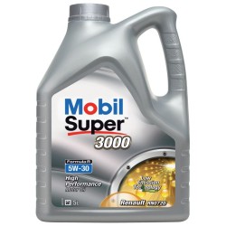 Huile moteur 5W-30 Synthétique - MOBIL - Super 3000 - Formula-R -bidon 5L -  ...