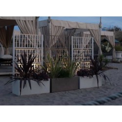 STEFANPLAST Bac a fleur/Jardiniere ETHICA rectangulaire 80 cm avec treillis -...