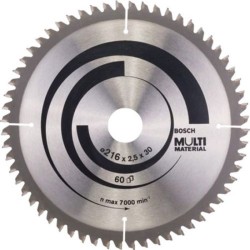 Lame de scie circulaire diametre 216 x 30 x 2,5 mm multimatériaux - 60 dents ...