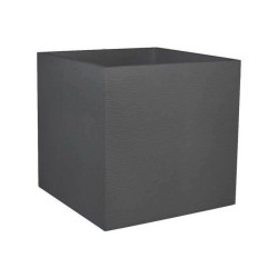 Pot de fleurs Carré 50 cm - EDA - Graphit - 57 L - 49,5 x 49,5 x H. 49,5 cm -...