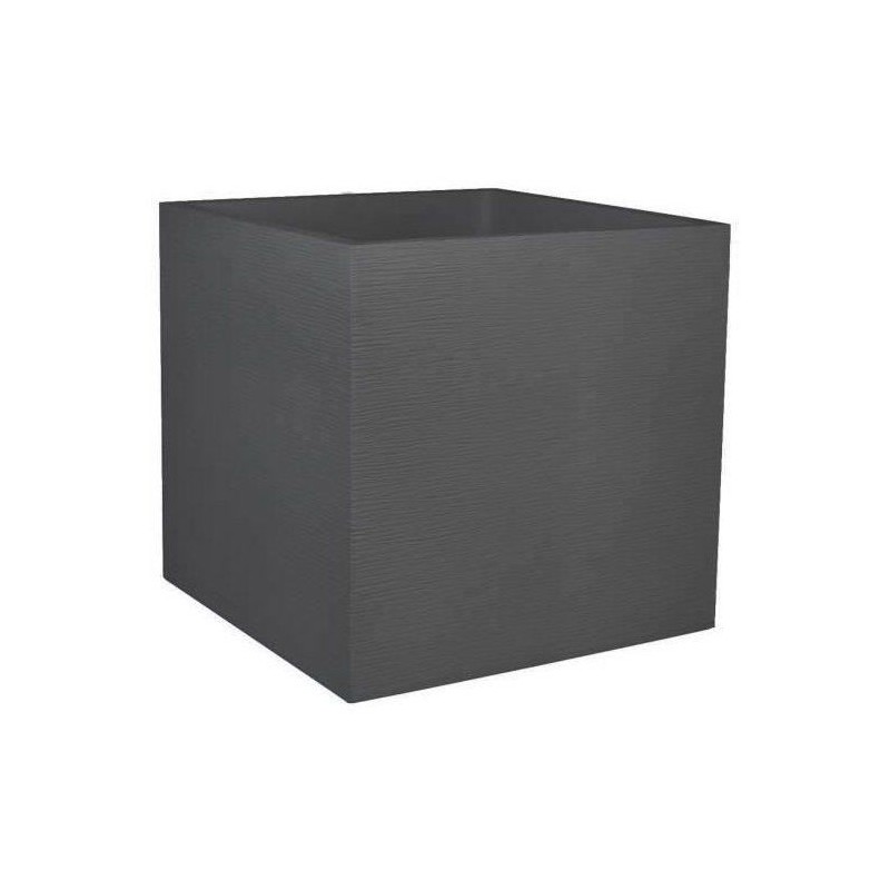 Pot de fleurs Carré 50 cm - EDA - Graphit - 57 L - 49,5 x 49,5 x H. 49,5 cm -...