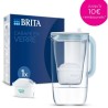 Carafe filtrante en verre BRITA - Model One bleue - Capacité 2,5L dont 1,5L d...