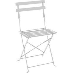 Set bistrot - ELORA - Ensemble repas de jardin - Table pliante Ø 60 cm + 2 ch...