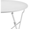 Set bistrot - ELORA - Ensemble repas de jardin - Table pliante Ø 60 cm + 2 ch...