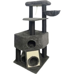 GUILY Arbre a chat stable - Idéal chats taille moyens - 50 x 50 x 141 cm - Gr...