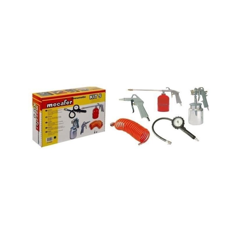Kit d'accessoires air comprimé - MECAFER - 9179151 - Pistolet peinture, Souff...