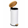 KITCHEN MOVE Poubelle de cuisine a pédale Forest - 30L - Blanc mat