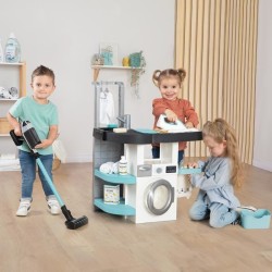 Smoby - Rowenta - Buanderie enfant - Jeu d'imitation - Sons réalistes - 17 ac...