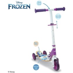 SMOBY - Reine des Neiges - Patinette 3 roues silencieuses - Guidon réglable -...