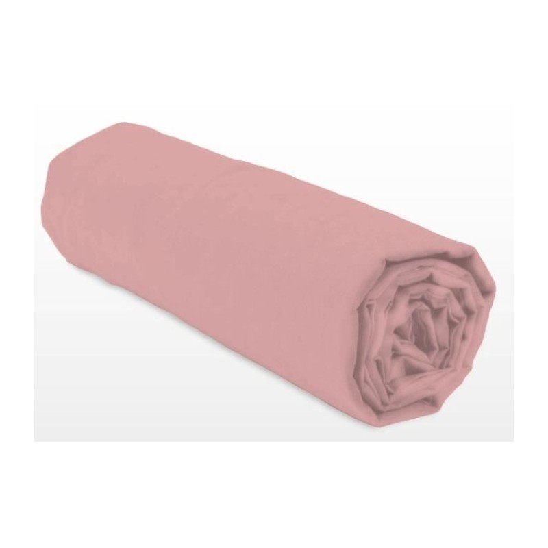 Drap-housse - LOVELY HOME - LH71630 - 180x200+25 cm - Rose