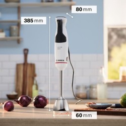 Mixeur plongeant - BOSCH - MSM4W221 - 600 W - 4 lames aiguiseés - Bol mélange...