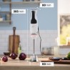 Mixeur plongeant - BOSCH - MSM4W221 - 600 W - 4 lames aiguiseés - Bol mélange...